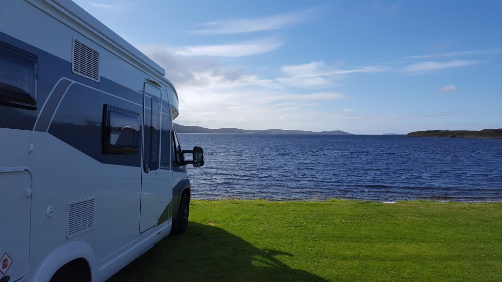 Motorhome fulltime living at Ullapool Scotland