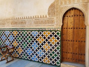 Beautiful door and tiles at The Alhambra