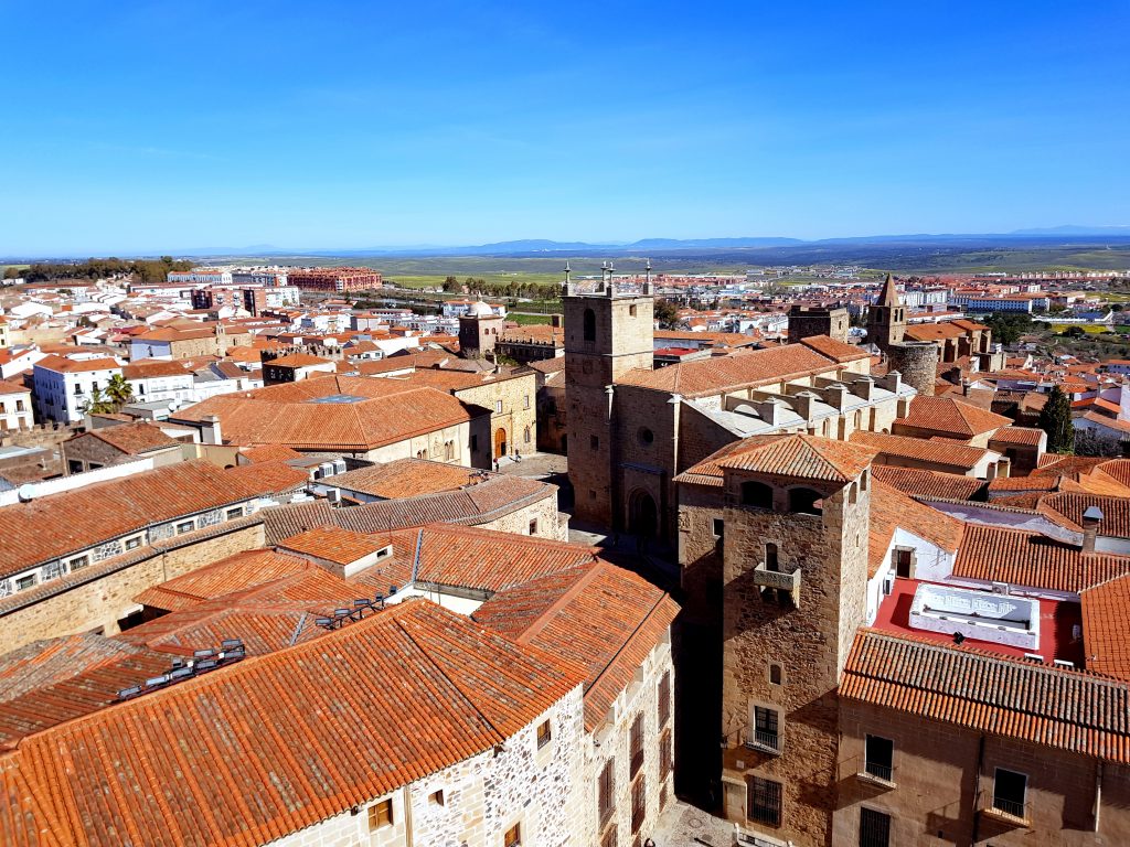 View over the roof tops of Cáceres