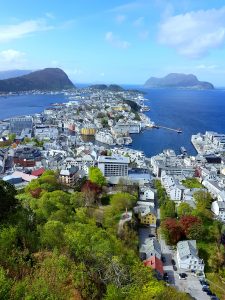 View over the town of Ålesund, Norway
