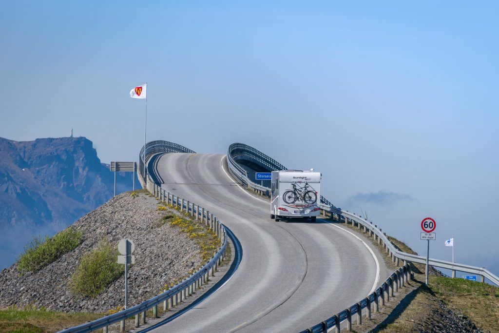 Driving the Atlantic road in a motorhome