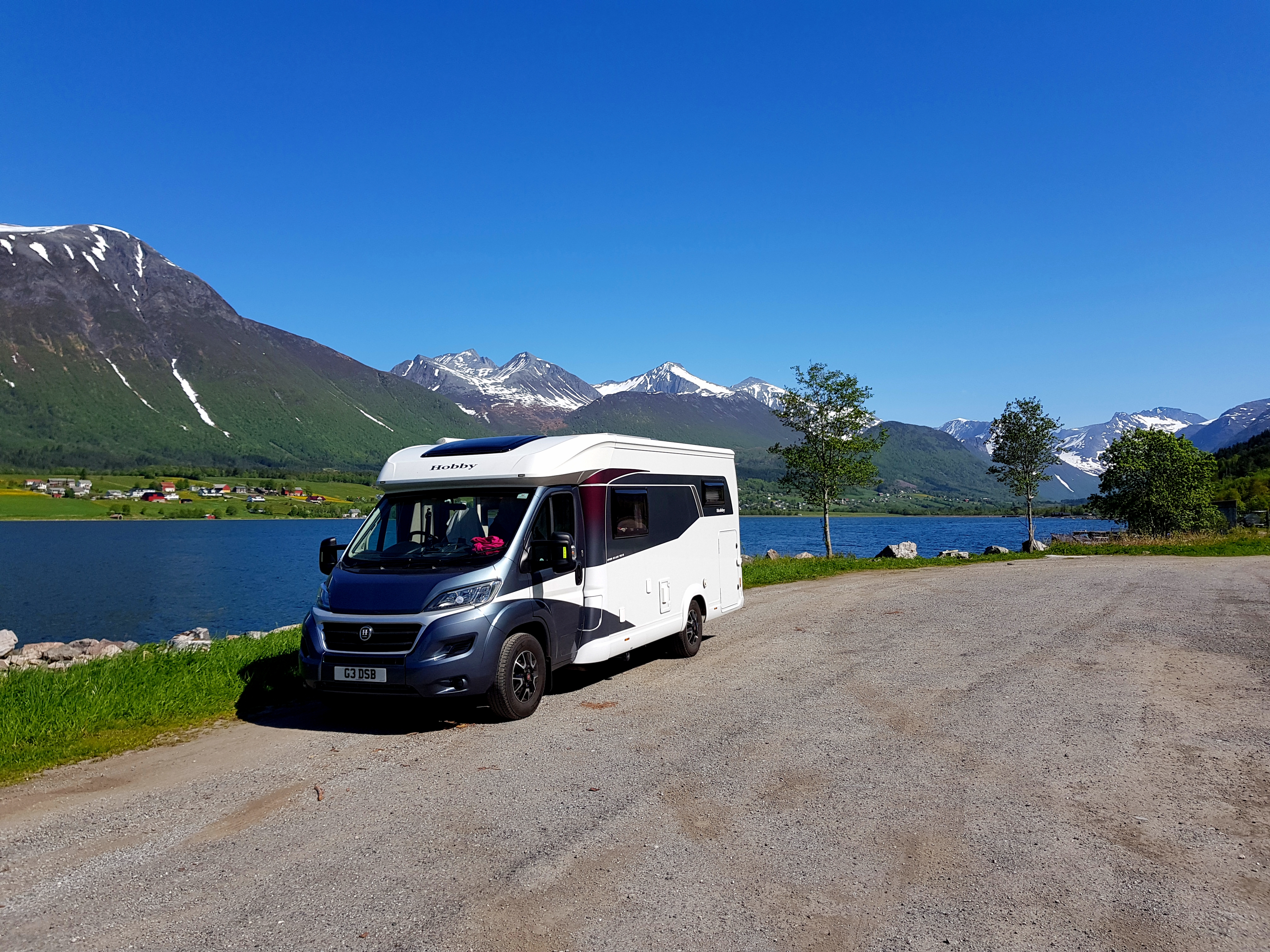 Free motorhome parking at Andalsnes in Norway