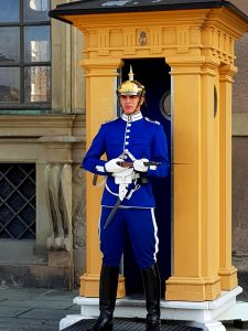 Guard outside the Royal Palace in Stockholm