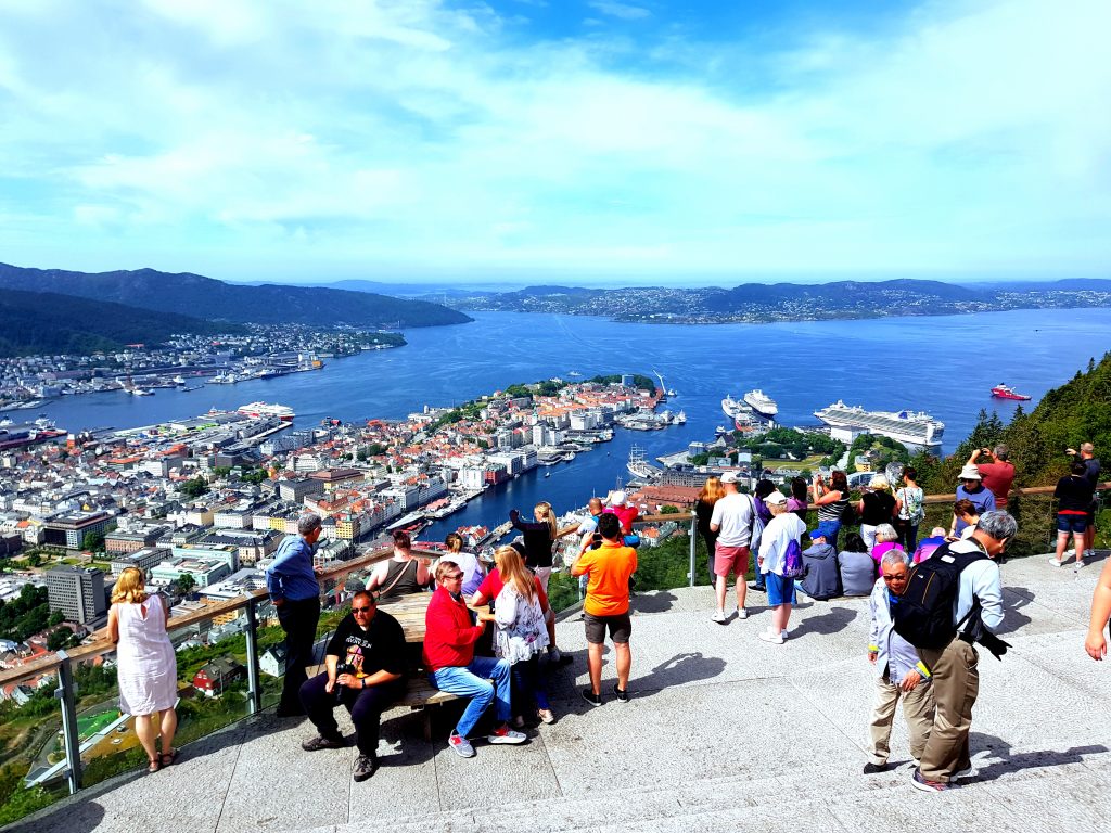 The view from the top of the Bergen Floibanen