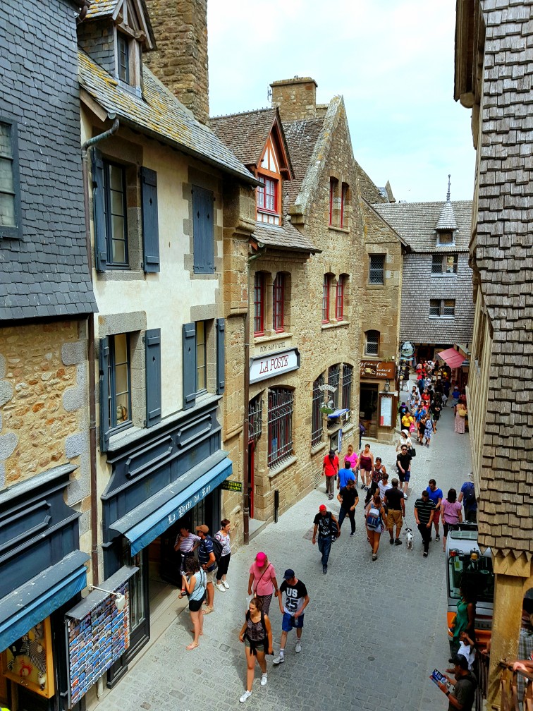 The historic streets of Mont Saint Michel