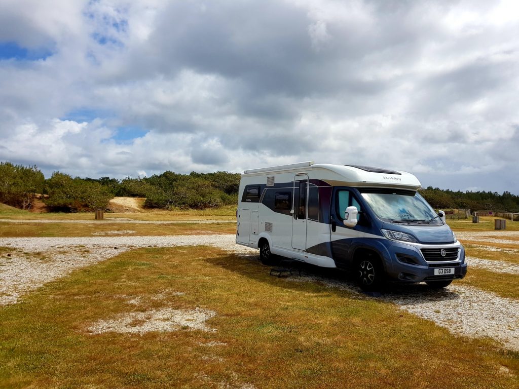 Montalivet motorhome aire. Between the Gironde and Atlantic.