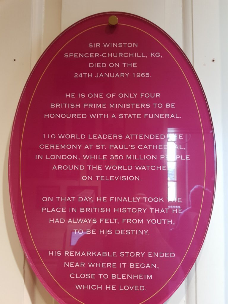 Winston Churchill memorial plaque