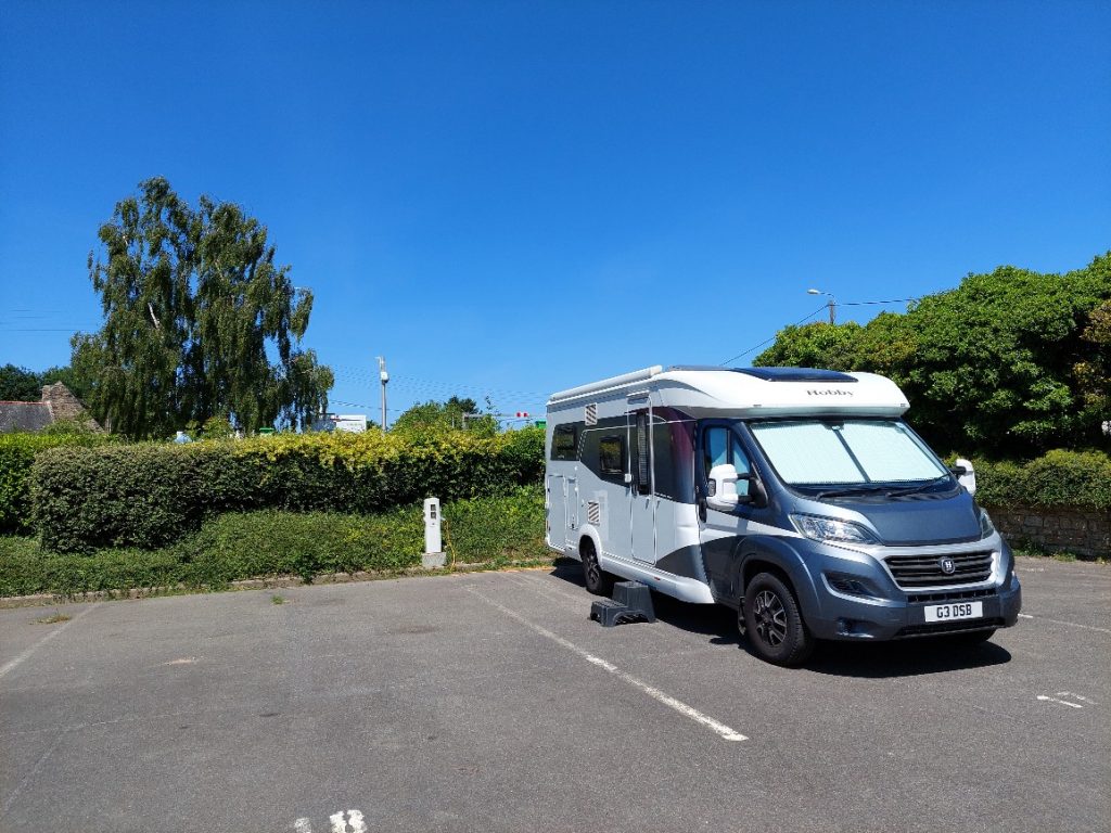 The motorhome aire at Pont Aven